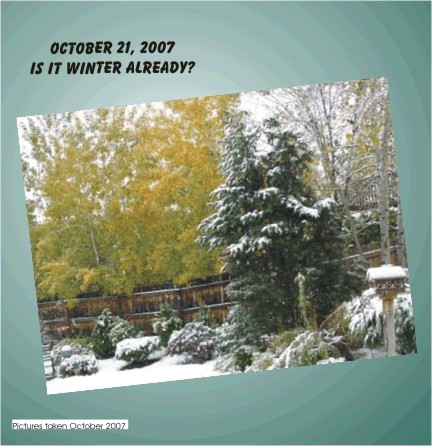 First snow - October 21, 2007